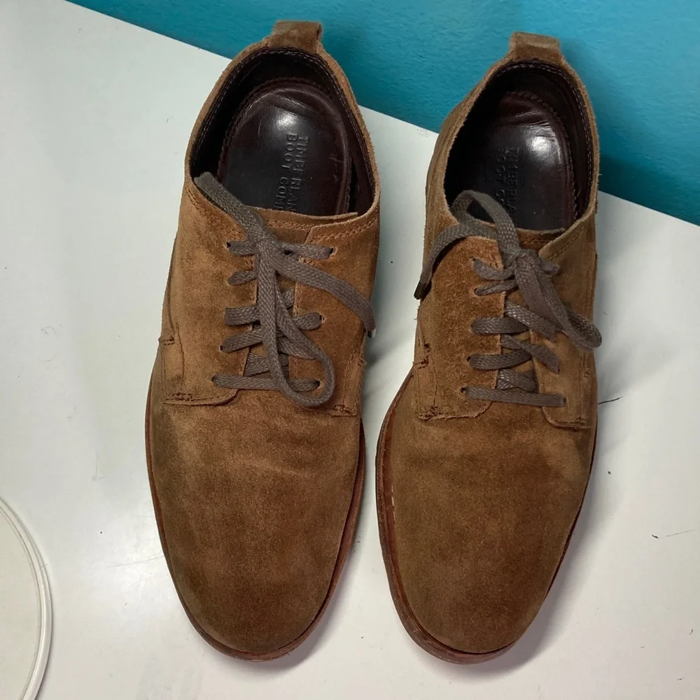 Timberland Boot Company Mens Size 9 Brown Suede Lace Up Oxfords